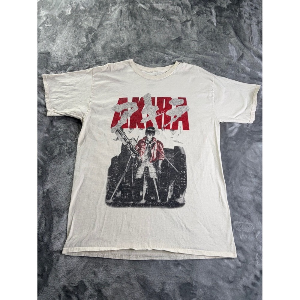 American Thrift Akira‎ Kaneda T-Shirt Men's XL Cream Cotton Anime Graphic Tee